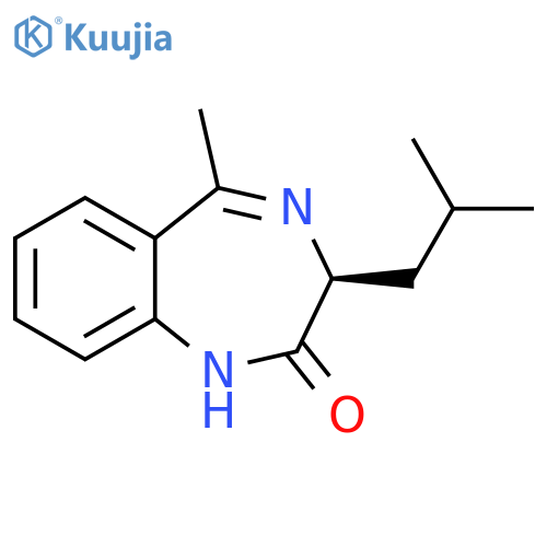 2H-1,4-Benzodiazepin-2-one, 1,3-dihydro-5-methyl-3-(2-methylpropyl)-,(3S)- structure