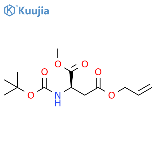 1-methyl 4-prop-2-en-1-yl (2R)-2-{[(tert-butoxy)carbonyl]amino}butanedioate structure