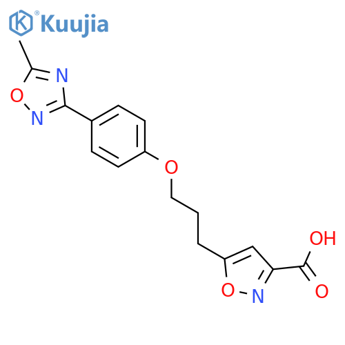 5-(3-(4-(5-Methyl-1,2,4-oxadiazol-3-yl)phenoxy)propyl)isoxazole-3-carboxylic acid structure