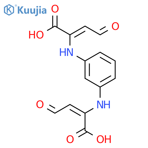 (2E,2'E)-4,4'-(Benzene-1,3-diyldiimino)bis(4-oxobut-2-enoic Acid) structure