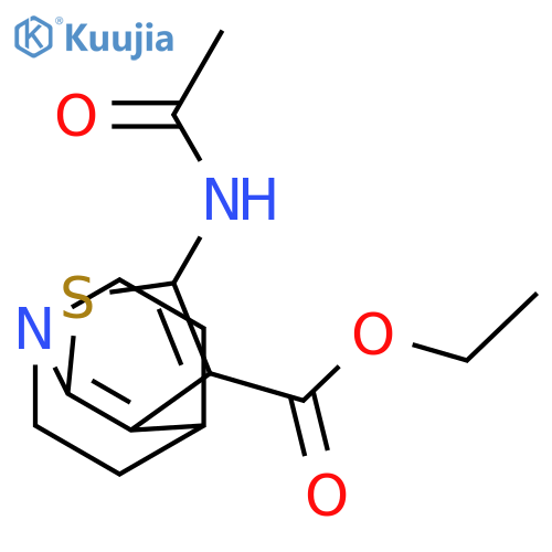 4H-4,7-Ethanothieno[2,3-b]pyridine-3-carboxylicacid, 2-(acetylamino)-5,6-dihydro-, ethyl ester structure