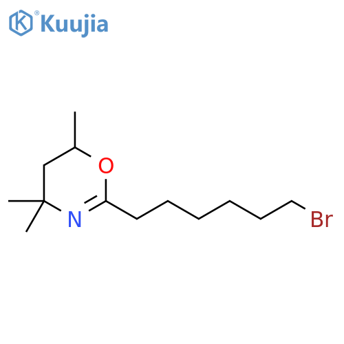 2-(6-bromohexyl)-4,4,6-trimethyl-5,6-dihydro-4H-1,3-oxazine structure