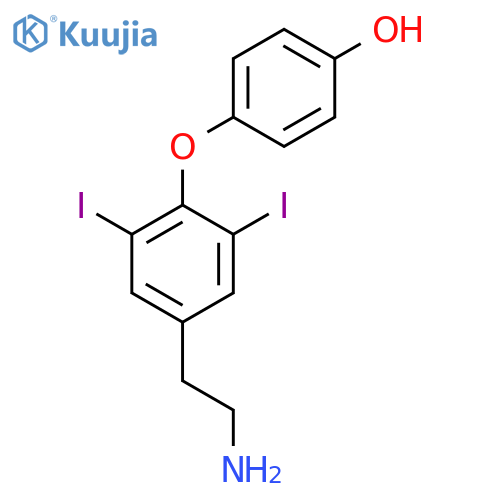 Phenol, 4-[4-(2-aminoethyl)-2,6-diiodophenoxy]- structure