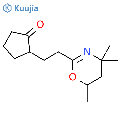 2-[2-(4,4,6-trimethyl-5,6-dihydro-1,3-oxazin-2-yl)ethyl]cyclopentan-1-one structure
