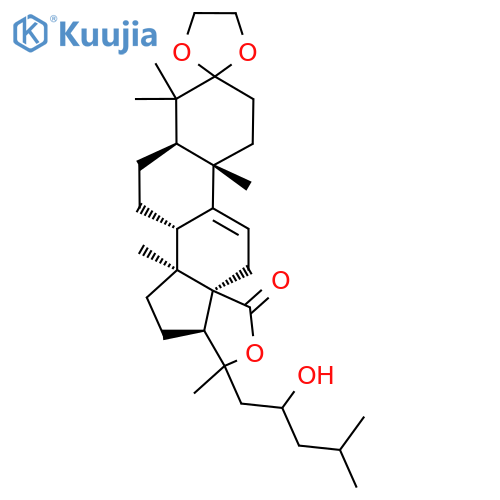 (1'S,2'S,5'S,9'S,13'S,18'R)-6'-(2-Hydroxy-4-methylpentyl)-2',6',13',17',17'-pentamethylspiro[1,3-dioxolane-2,16'-7-oxapentacyclo[10.8.0.02,9.05,9.013,18]icos-11-ene]-8'-one structure