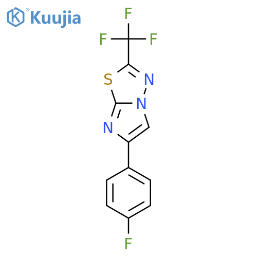 Imidazo[2,1-b]-1,3,4-thiadiazole, 6-(4-fluorophenyl)-2-(trifluoromethyl)- structure