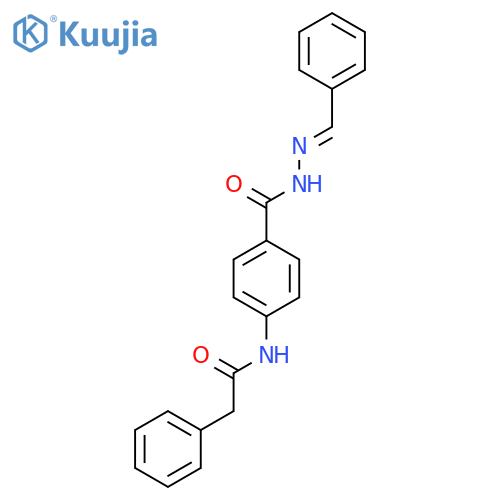 BENZOIC ACID, 4-[(PHENYLACETYL)AMINO]-, (PHENYLMETHYLENE)HYDRAZIDE structure