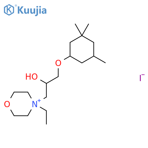 4-ethyl-4-{2-hydroxy-3-[(3,3,5-trimethylcyclohexyl)oxy]propyl}morpholin-4-ium iodide structure