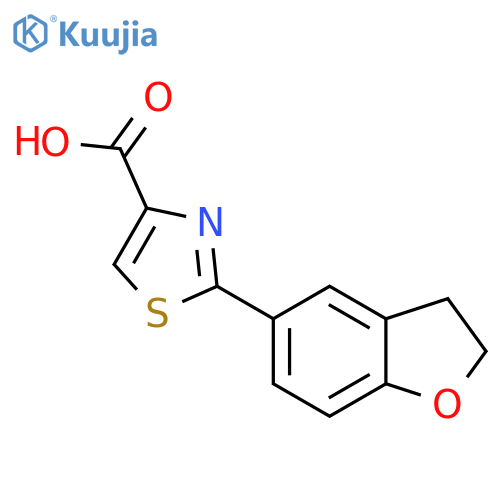 2-(2,3-Dihydro-1-benzofuran-5-yl)-1,3-thiazole-4-carboxylic Acid structure