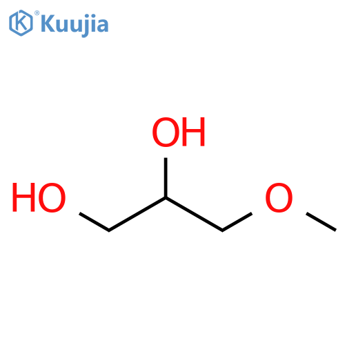 1-O-METHYL-RAC-GLYCEROL;(+/-)-3-METHOXY-1,2-PROPANEDIOL;3-METHOXY-1,2-PROPANEDIOL;ALPHA-GLYCERINMETHYL ETHER;GLYCEROL ALPHA-MONOMETHYL ETHER;GLYCEROL-A-MONOMETHYL ETHER structure