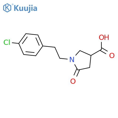1-(4-Chlorophenethyl)-5-oxo-3-pyrrolidinecarboxylic Acid structure