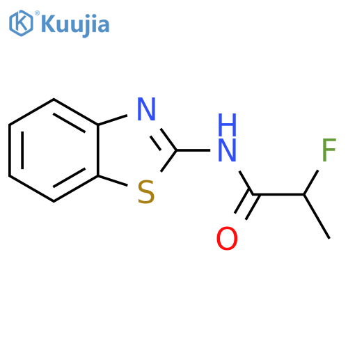 Propanamide,N-2-benzothiazolyl-2-fluoro- structure