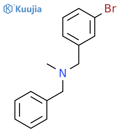 Benzenemethanamine, 3-bromo-N-methyl-N-(phenylmethyl)- structure