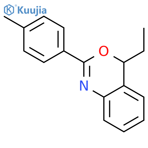 4H-3,1-Benzoxazine, 4-ethyl-2-(4-methylphenyl)- structure