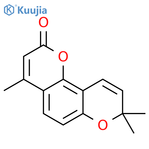 2H,8H-Benzo[1,2-b:3,4-b']dipyran-2-one, 4,8,8-trimethyl- structure