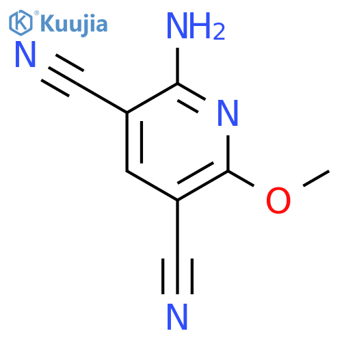 2-amino-6-methoxypyridine-3,5-dicarbonitrile structure