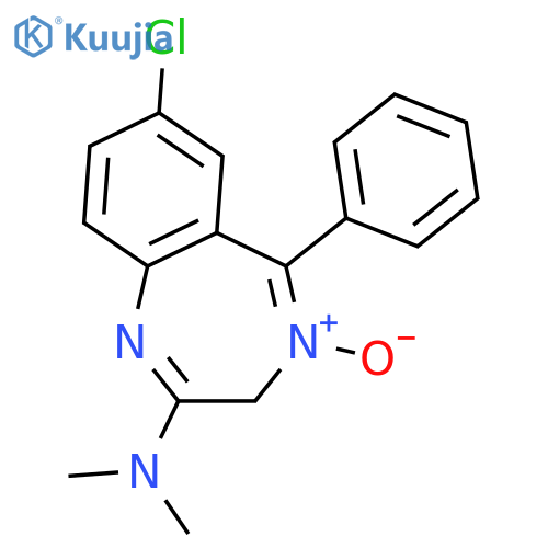 7-chloro-N,N-dimethyl-5-phenyl-3H-1,4-benzodiazepin-2-amine 4-oxide structure