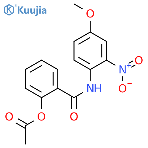 2-[(4-methoxy-2-nitrophenyl)carbamoyl]phenyl acetate structure