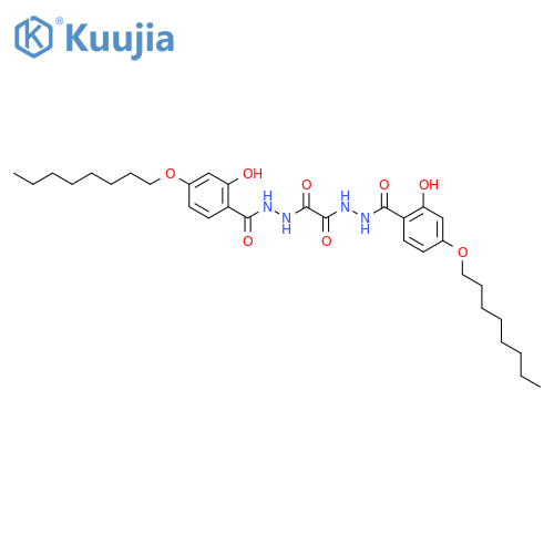 Ethanedioic acid, bis[2-[2-hydroxy-4-(octyloxy)benzoyl]hydrazide] structure
