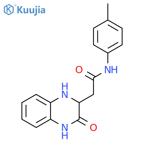 N-(4-methylphenyl)-2-(3-oxo-1,2,3,4-tetrahydroquinoxalin-2-yl)acetamide structure
