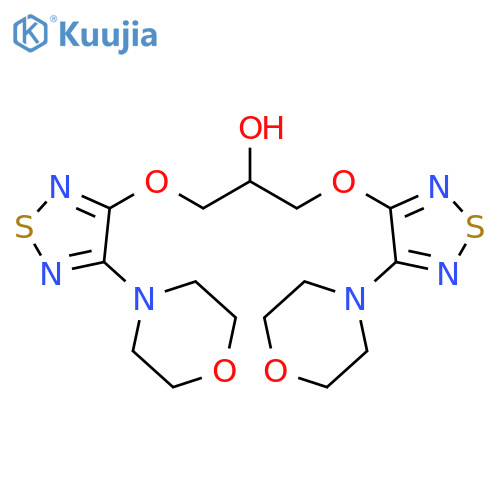 2-Propanol, 1,3-bis[[4-(4-morpholinyl)-1,2,5-thiadiazol-3-yl]oxy]- structure