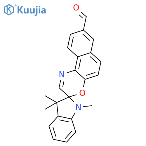 Spiro[2H-indole-2,3'-[3H]naphth[2,1-b][1,4]oxazine]-8'-carboxaldehyde, 1,3-dihydro-1,3,3-trimethyl- structure