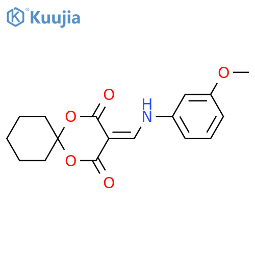 3-{(3-methoxyphenyl)aminomethylidene}-1,5-dioxaspiro5.5undecane-2,4-dione structure
