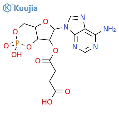 Adenosine, cyclic3',5'-(hydrogen phosphate) 2'-(hydrogen butanedioate) structure