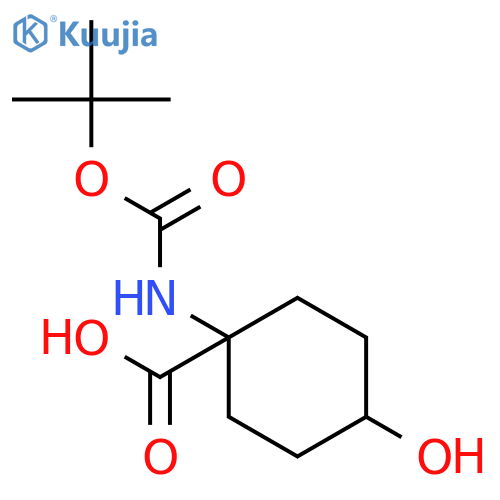 1-{(tert-Butoxy)carbonylamino}-4-hydroxycyclohexane-1-carboxylic Acid structure
