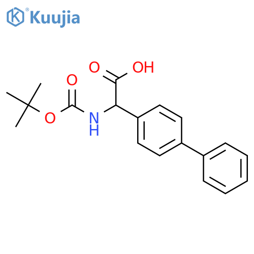 2-{(tert-butoxy)carbonylamino}-2-(4-phenylphenyl)acetic acid structure