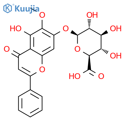 Oroxylin A-7-O-glucuronide structure