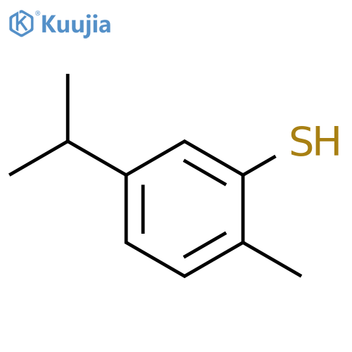 Benzenethiol, 2-methyl-5-(1-methylethyl)- structure
