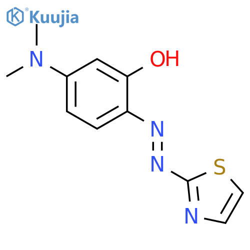Phenol,5-(dimethylamino)-2-[2-(2-thiazolyl)diazenyl]- structure