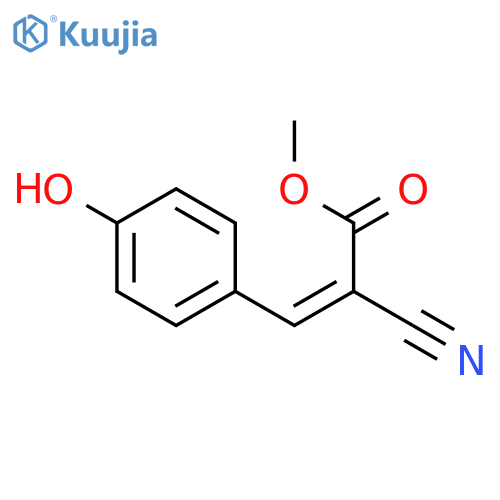 2-Propenoic acid, 2-cyano-3-(4-hydroxyphenyl)-, methyl ester structure