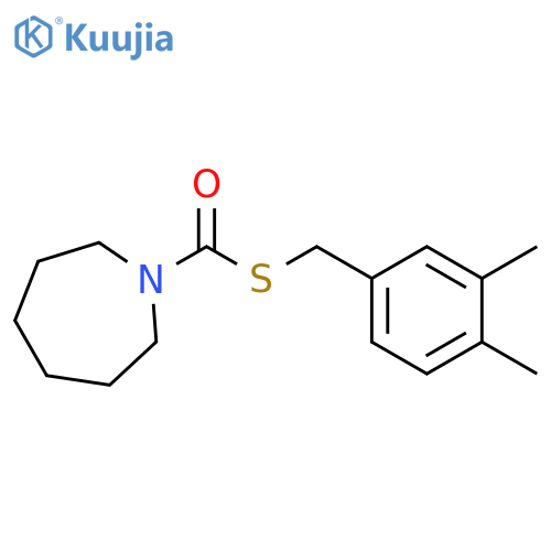 1H-Azepine-1-carbothioic acid, hexahydro-,S-[(3,4-dimethylphenyl)methyl] ester structure
