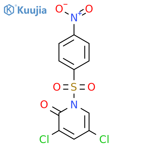 2(1H)-Pyridinone,3,5-dichloro-1-[(4-nitrophenyl)sulfonyl]- structure