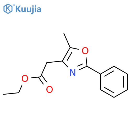 4-Oxazoleaceticacid, 5-methyl-2-phenyl-, ethyl ester structure