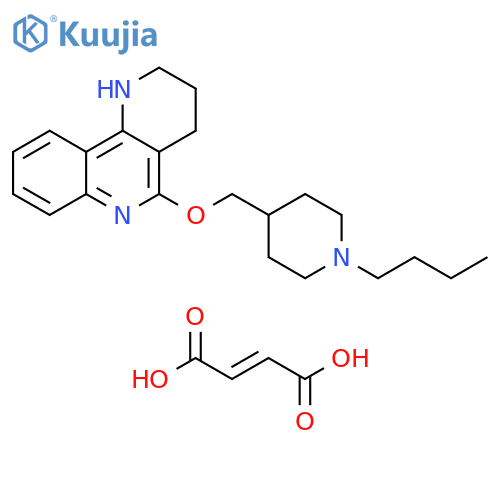 Benzo[h]-1,6-naphthyridine,5-[(1-butyl-4-piperidinyl)methoxy]-1,2,3,4-tetrahydro-,(2E)-2-butenedioate (1:1) structure