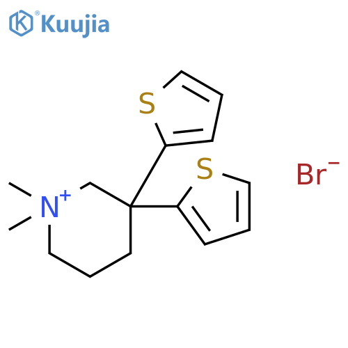 1,1-dimethyl-3,3-di(thiophen-2-yl)piperidinium bromide structure