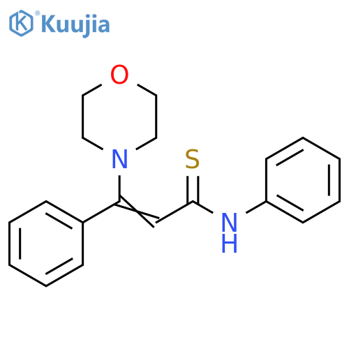 2-Propenethioamide, 3-(4-morpholinyl)-N,3-diphenyl- structure