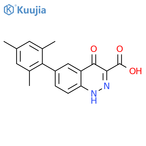 6-Mesityl-4-oxo-1,4-dihydrocinnoline-3-carboxylic acid structure