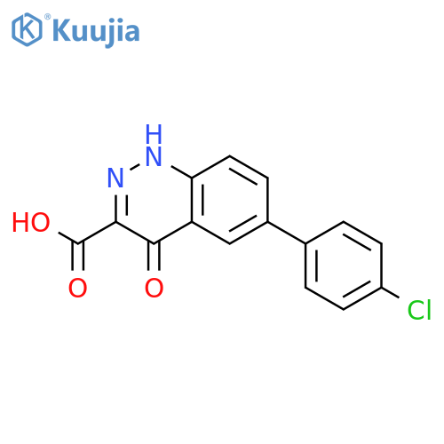 6-(4-Chlorophenyl)-4-oxo-1,4-dihydrocinnoline-3-carboxylic acid structure