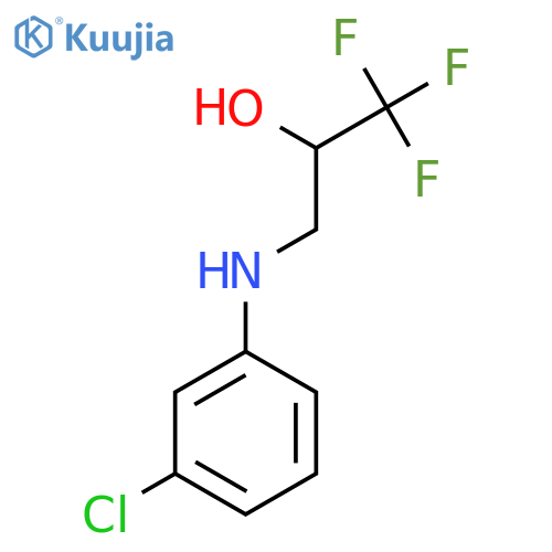 3-[(3-Chlorophenyl)amino]-1,1,1-trifluoropropan-2-ol structure