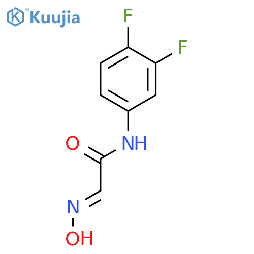 (2E)-N-(3,4-difluorophenyl)-2-hydroxyiminoacetamide structure