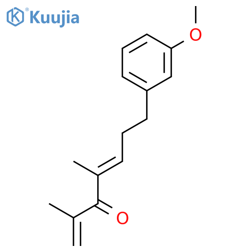 1,4-Heptadien-3-one, 7-(3-methoxyphenyl)-2,4-dimethyl-, (4E)- structure