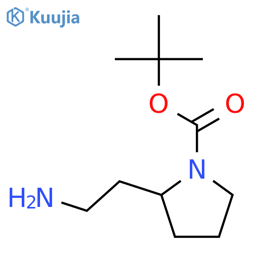 tert-butyl 2-(2-aminoethyl)pyrrolidine-1-carboxylate structure