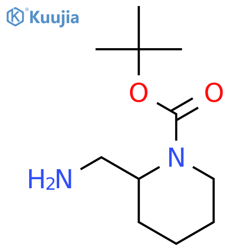 Tert-butyl 2-(aminomethyl)piperidine-1-carboxylate structure