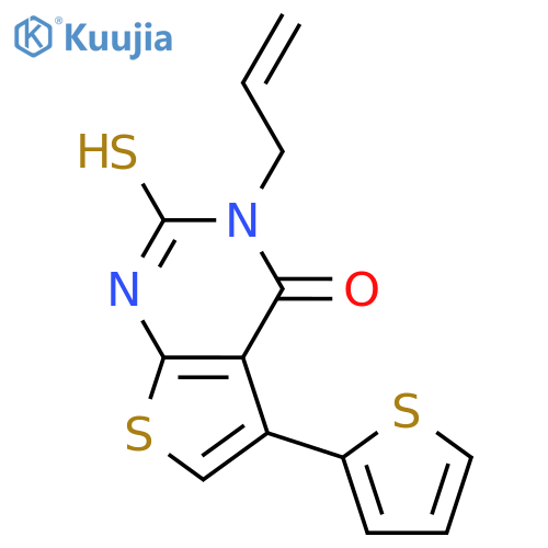 3-(Prop-2-en-1-yl)-2-sulfanyl-5-(thiophen-2-yl)-3H,4H-thieno2,3-dpyrimidin-4-one structure