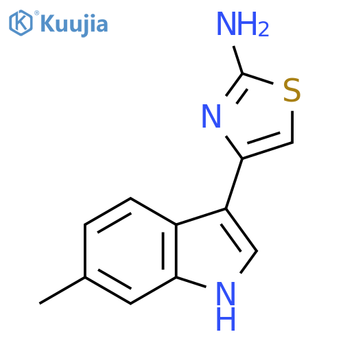 4-(6-Methyl-1H-indol-3-yl)-thiazol-2-ylamine structure