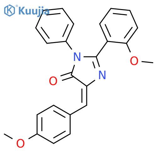 4H-Imidazol-4-one,  3,5-dihydro-2-(2-methoxyphenyl)-5-[(4-methoxyphenyl)methylene]-3-phenyl- structure